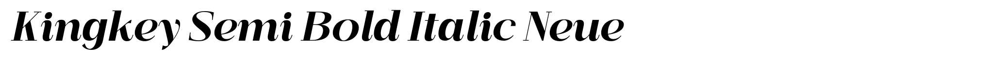 Kingkey Semi Bold Italic Neue image